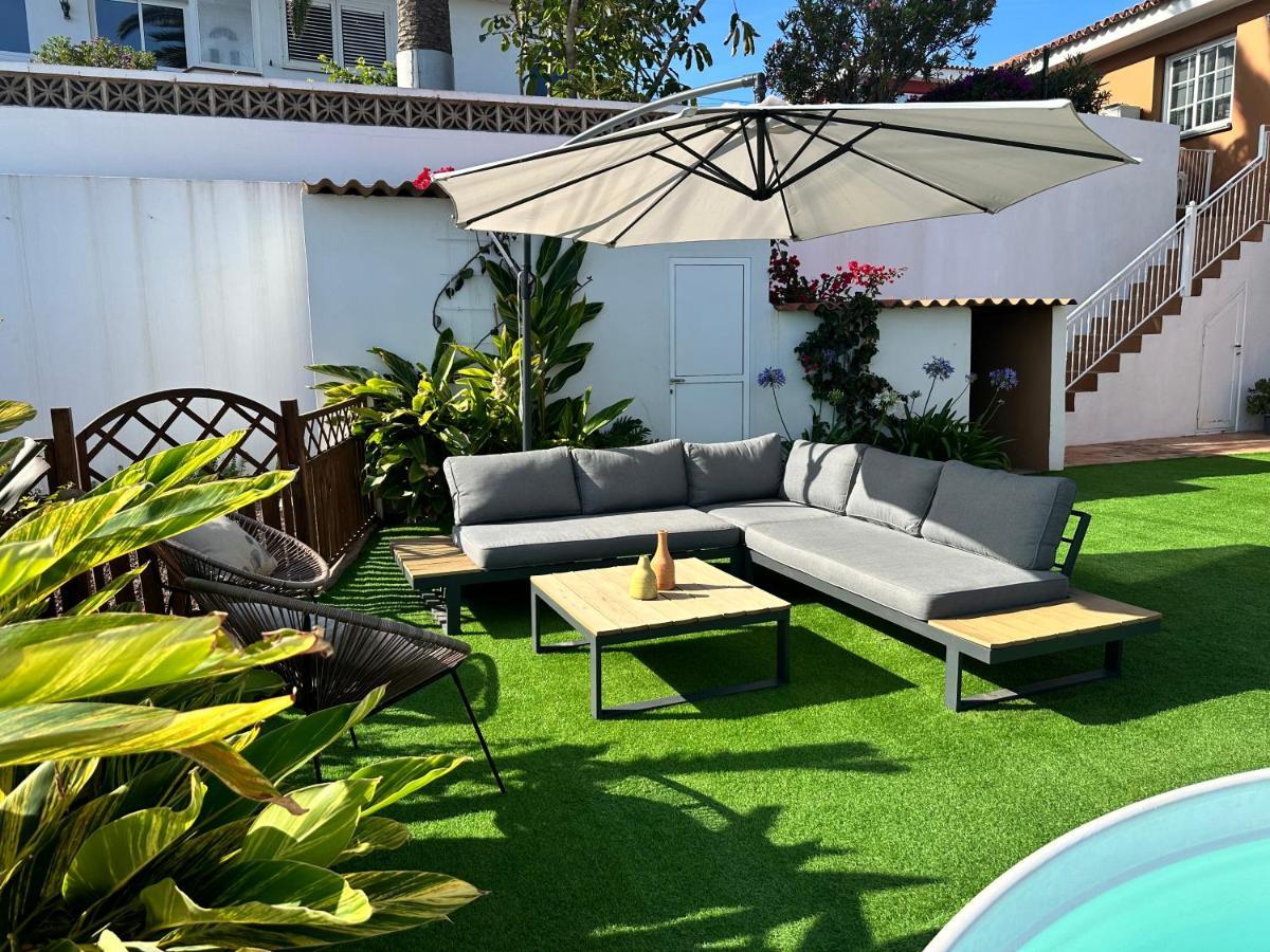 Casa Con Piscina Y Jardin Con Vistas Al Mar Villa Puerto de la Madera Buitenkant foto